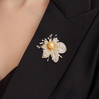 Bros Bunga Wanita Baru Mewah Ringan Pin Setelan Korsase Aksesoris Sweater
