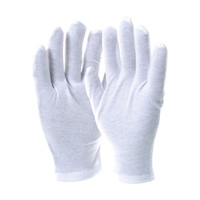 Guantes de control de calidad de algodón 100%, venta al por mayor de fábrica, guantes de trabajo antideslizantes baratos, guantes blancos para el trabajo
