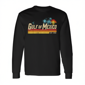 Camiseta de manga larga para hombre Gulf Of Mexico Retro Vintage Beach Est 1550 - Product Image 2