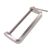 Pince en G en acier inoxydable 304, antirouille, avec barre plate, pour le travail du bois, avec patin pivotant, poignée en T, réglage rapide