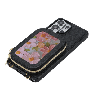 Funda de alta calidad con cremallera, tarjetero floral y cordón largo para Samsung Galaxy S24FE/S25FE/S26FE/S26 <span class=keywords><strong>Plus</strong></span>/S25 Ultra - Product Image 1