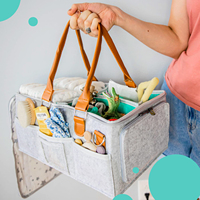 KUYUE Pépinière Pliable Coton Panier De Rangement Cloison Amovible Bébé Organisateur De Couches Usage Domestique