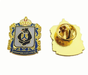 Precio al por mayor de fábrica Venta caliente Aleación de zinc Esmalte duro Gritty Personalizado KAN Pin Badge Embrague de mariposa chapado en oro - Product Image 5