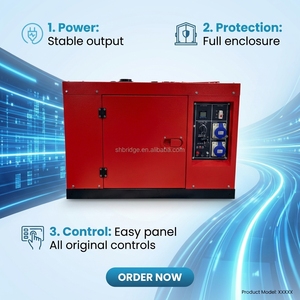 Groupes électrogènes diesel de secours silencieux <span class=keywords><strong>World</strong></span> Sold Silent 5kW 8kW 9kW 10kW 12kW 15kW 20kW 25kW 30kW 40kW 50kW 12kVA 15kVA 20kVA 25kVA - Product Image 1
