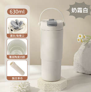 Tazza da <span class=keywords><strong>caffè</strong></span> isolata di grande capacità moderna con manico in acciaio inossidabile 800ml per tazza portatile sottovuoto da donna-per Back School - Product Image 1