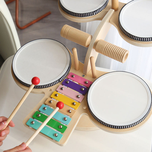Montessori Đa-Chức năng gỗ trống Bộ ếch âm nhạc bảng trò chơi cho giáo dục học tập cho trẻ em & trẻ em trai & cô gái - Product Image 5