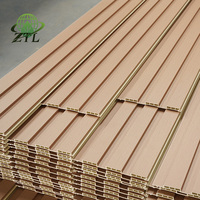 Grille cannelée en WPC de qualité supérieure, résistante aux intempéries, pour la décoration intérieure, matériau décoratif durable