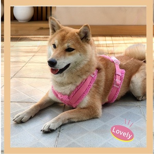Venta al por mayor, suéter rosa amarillo para mascotas, fabricante de ropa para perros, conjunto de arnés y correa polar para perros <span class=keywords><strong>Arnes</strong></span> Perro - Product Image 6