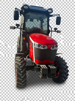 ATK 50PS Kompakter Radtraktor mit Kabine 4WD Getriebe EU5 Motor 8+8 Gangschaltung für Landwirtschaftliche Nutzung CE & COC EMARK Zertifiziert