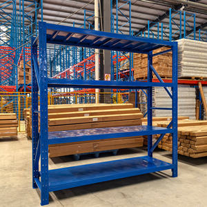 Estantería Ajustable de 4 Niveles Sin Pernos de Fábrica, 500 kg, Protección Contra la Corrosión, Estanterías Resistentes para Garaje y Almacén, Unidades de Estanterías Industriales - Product Image 3