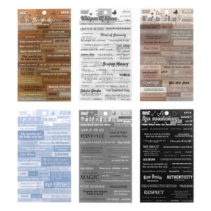 ชุดสติกเกอร์คู่มือตัวอักษรของสะสมภาษาอังกฤษสติกเกอร์4ชิ้นต่อแพ็ควัสดุตกแต่ง - Product Image 5