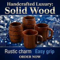 Tasse Jujube Gravée avec Logo Personnalisé en Gros, Mug Naturel en Bambou pour Thé ou Bière, Idéal pour Fêtes et Boissons