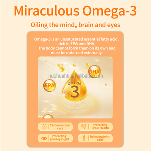 Smhealth Omega3 Huile de poisson des grands fonds 1000mg Capsules molles 300 unités Soutien EPA DHA pour la santé du cerveau et des yeux - Product Image 2