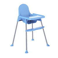 Chaise haute portable pour bébé, chaise haute réglable en plastique pour tout-petit