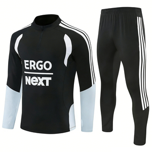 Ensemble d'uniformes d'entraînement de football automne-hiver 26/27 Miami, demi-zip, manches longues, respirant, tenue de sport, vêtements de football - Product Image 3