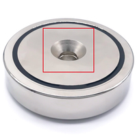 Haute Force de traction 160KG trou fraisé rond D60 * 60mm NdFeB terre rare recherche sous-marine Permanente aimant de pêche