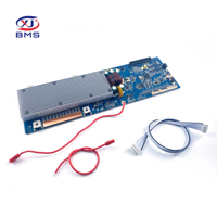 Carte de protection de batterie au lithium LiFePO4 XJ 8S 16S 100A 200A 24V 48V avec circuits intégrés d'équilibrage de cellules LFP, écran LCD intelligent et BMS RS485
