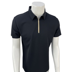 เสื้อโปโลผ้าไนลอนสแปนเด็กซ์สำหรับผู้ชายเสื้อกอล์ฟมีซิปแห้งเร็ว - Product Image 2