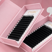 EMEDA Plateaux d'extensions de cils en marque privée, Vente en gros, Noir mat, Vison Cachemire, Fournitures d'extensions de cils individuels