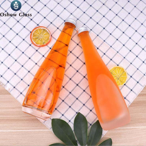 OSHOW Gros 330ml Dépoli <span class=keywords><strong>En</strong></span> Forme De Goutte de Fruits Jus De Vin Vodka <span class=keywords><strong>Evian</strong></span> <span class=keywords><strong>Bouteille</strong></span> <span class=keywords><strong>En</strong></span> <span class=keywords><strong>Verre</strong></span> Avec Bouchon À Vis - Product Image 3