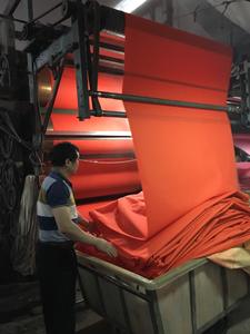 280GSM FR fil peigné unique 100% tissus de forage ignifuges en <span class=keywords><strong>coton</strong></span> Orange lourd pour vêtements de travail en plein air - Product Image 2