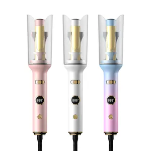 Professional China Supplier Electric Wave Auto Rotation Automatic Hair Curler Iron With LED Temperature Display Auto Shut-off