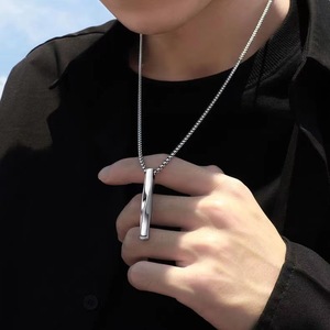Spiral Kolye Kolye Erkekler Kadınlar Için Basit Kişilik Hip Hop Paslanmaz Çelik Moda Takı Aksesuarları Toptan - Product Image 2