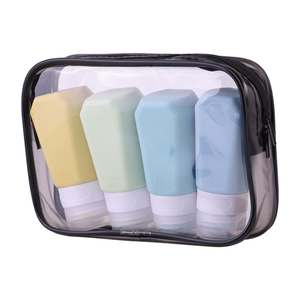 ชุดขวดซิลิโคนพกพาสำหรับแชมพูแบบกันรั่ว 4 ชิ้น ขนาด 90 มล. ชุดเดินทาง - Product Image 1