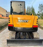 Mini-excavatrice SANY 5 tonnes d'occasion, excavatrice hydraulique sur chenilles, équipement de construction compact, CE EPA avec moteur diesel