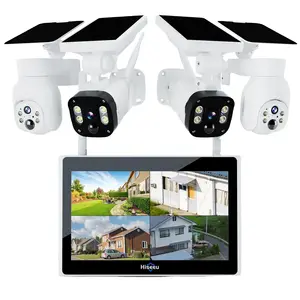 New Product Ideas 2023 10lin LCD Monitoring 4MP Dome Camera Kit Wireless Wifi Cctv Security Camera System Solar Ptz H.265