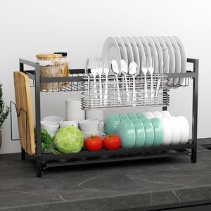 Cesta colgante para cubiertos de acero inoxidable, escurridor rectangular montado en la pared, organizador de almacenamiento para cocina, color plateado - Product Image 4