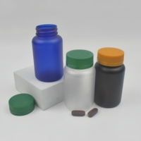 100cc 150cc 200cc bouteille de surface givrée vitamine produits de santé PET emballage pharmaceutique bouteille de capsule en plastique