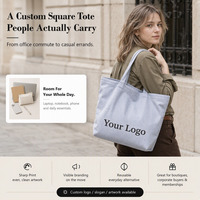 Sac fourre-tout en toile bleu moyen personnalisé avec logo, poignée longue et imprimé rayé pour promotion de vacances en plein air, usine OEM