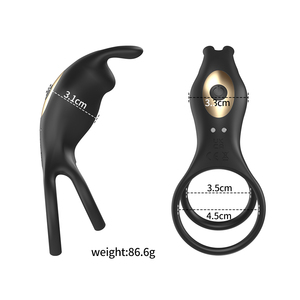 ความรักผู้ชายแหวนคู่รีโมทคอนโทรลไร้สายต่อมลูกหมาก 10 ความถี่เสียบทวารหนักเครื่องสั่นอสุจิสุกรของเล่นสําหรับผู้ใหญ่ - Product Image 3