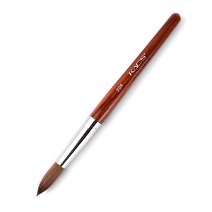 Pinceau à ongles en acrylique 100% pur Kolinsky, manche en bois cranté, pour extension de poudre, pinceau de manucure pour salon de beauté - Product Image 3