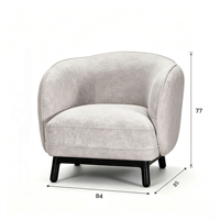 Fauteuil de salon moderne et durable avec structure en bois pour la maison, le bureau, le salon, la salle à manger et l'hôtellerie - Meubles de maison