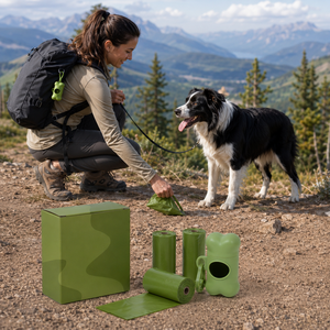 Rollos de Bolsas Compostables para Excremento de Perro ODM OEM, Bolsas Personalizadas para Desechos de Mascotas con Empaque de Marca Privada - Product Image 4