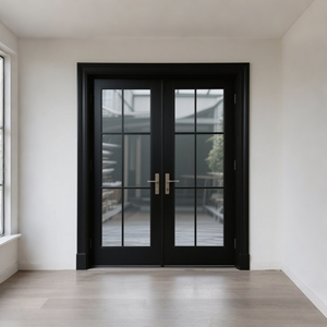 ชิงช้าสไตล์ฝรั่งเศสแบบกระจกบานสวิงบานพับประตูทางเข้าอลูมิเนียมอัลลอยด์ LED พร้อมคุณสมบัติกันน้ำสำหรับวิลล่า - Product Image 1