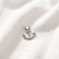 Piercing Labret en Titane Zircon Plaqué Or 18K avec Ancre Filetée Internement pour Tragus, Monroe, Cartilage, Hélix – Idéal Cadeau