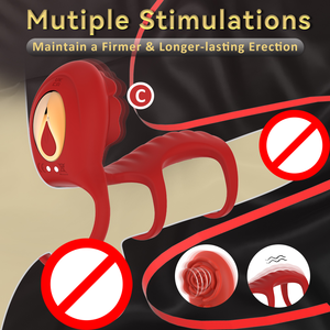 Juguetes para Adultos, Anillo Vibrador para Pene 3 en 1, Control Remoto por Aplicación, 9 Modos de Vibración, Carga USB, Impermeable, Portátil - Product Image 2