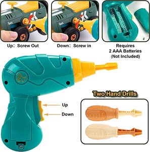 Juego de herramientas con motor y taladro eléctrico para niños, juego de ensamblaje, juego de construcción - Product Image 2