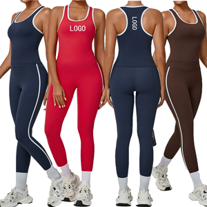 Conjunto Deportivo de Dos Piezas para Mujer, Ropa Deportiva Personalizada GH, Transpirable, de Secado Rápido, con Sujetador Deportivo y Leggings de Spandex/Nailon, Ropa Deportiva Activa - Product Image 1