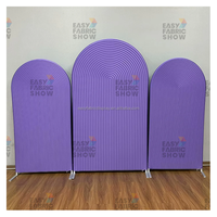 Meilleures Ventes Support de Fond de Mariage Personnalisé Toutes Couleurs Dessin Animé Kit Arche d'Événement Anniversaire 3 Housses Décorations en Aluminium