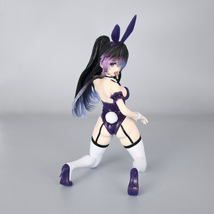 Nuova statuetta anime giapponese in PVC da collezione, modello coniglietta viola da 13 cm, decorazione da scrivania, idea regalo, molto richiesta. - Product Image 4