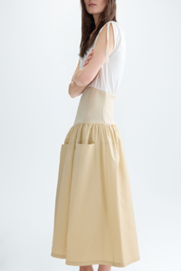 Abito da <span class=keywords><strong>donna</strong></span> con pannello Color Block originale PG di ispirazione reale spagnola a vita Ultra larga-estate, minimalista e di lusso - Product Image 3