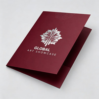 Dossiers de présentation standard personnalisés avec logo d'entreprise, porte-documents scolaire et professionnel, porte-photos à deux poches, estampage à chaud doré personnalisé