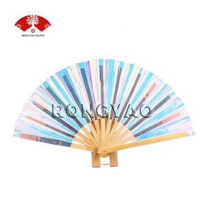 Éventail pliant personnalisé 2026, éventail à main pour rave, éventail à main pour rave, couleurs laser holographiques peintes pour les festivals, tenues arc-en-ciel, disco - Product Image 1