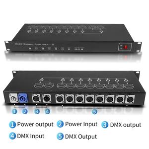 Expansor de Red DMX de 8 Vías AICPOSE para Consola de Iluminación, Expansor de Red Sólido DMX512 de 8 Puertos - Product Image 3