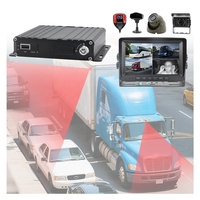 Système DVR 4 ou 8 canaux pour la surveillance de sécurité de la conduite, caméra de recul 360° pour chariot élévateur et camionnette avec écran de 7 pouces