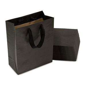 Sacs cadeaux, petits sacs fourre-tout avec poignées en ruban de tissu pour boutiques, commerces de détail, mariages, anniversaires, sacs en papier - Product Image 1